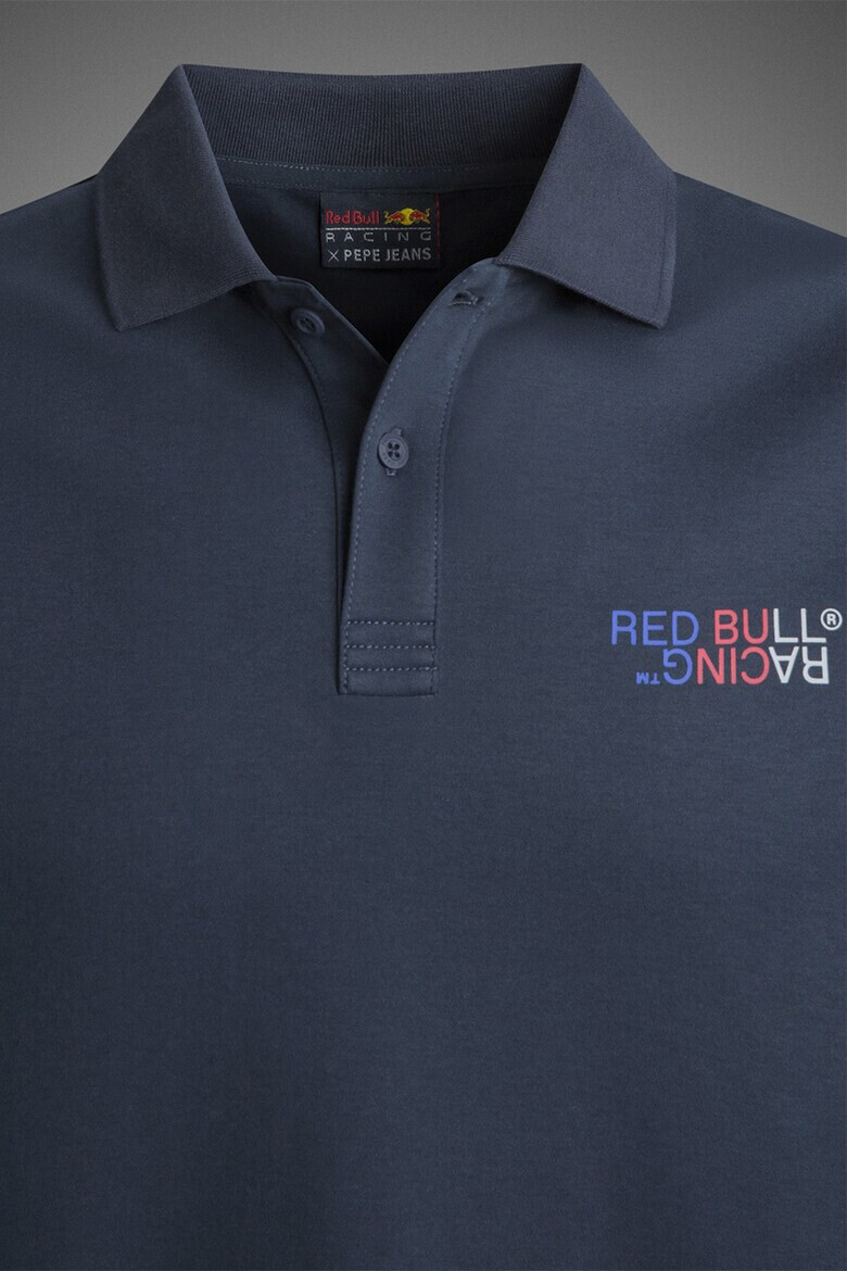 Red Bull Racing by Pepe Jeans London Pepe Jeans London Bluza polo cu fenta cu nasturi - Pled.ro