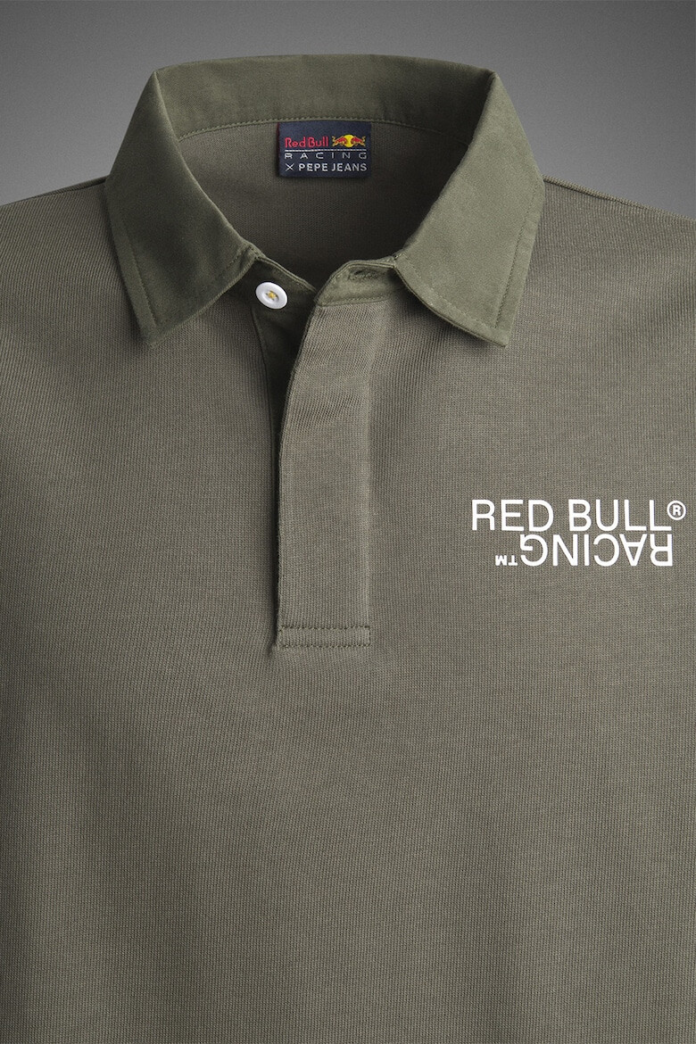 Red Bull Racing by Pepe Jeans London Pepe Jeans London Bluza polo cu imprimeu logo - Pled.ro