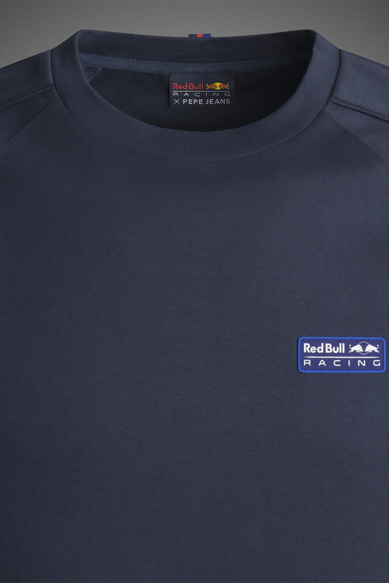 Red Bull Racing by Pepe Jeans London Tricou cu decolteu la baza gatului si detalii logo - Pled.ro