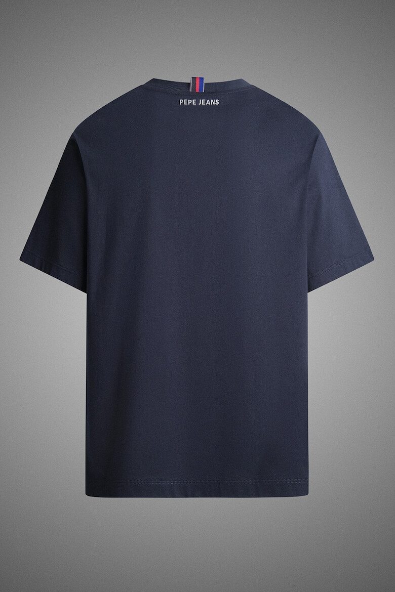 Red Bull Racing by Pepe Jeans London Tricou cu decolteu la baza gatului si imprimeu logo - Pled.ro