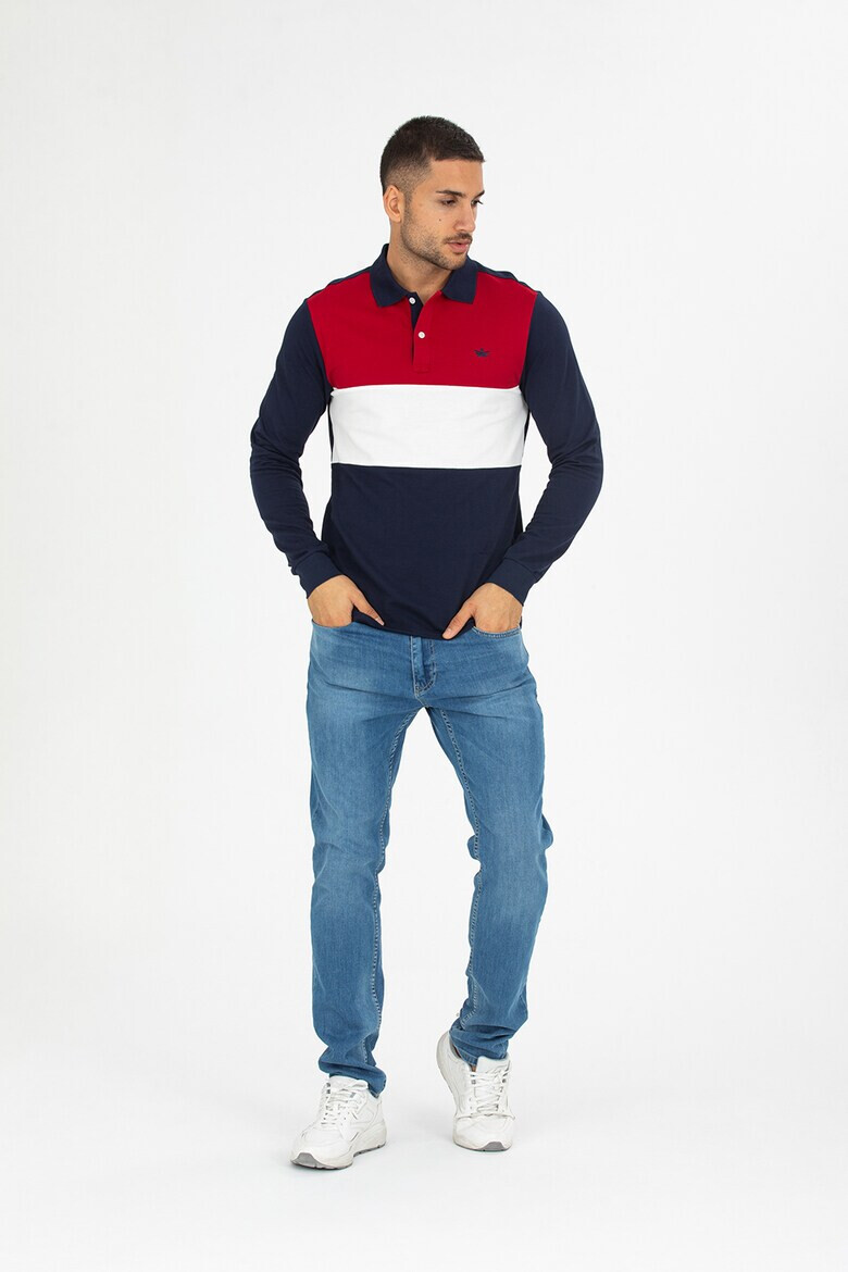 Red White and Blue Bluza polo din bumbac pique Coddy - Pled.ro