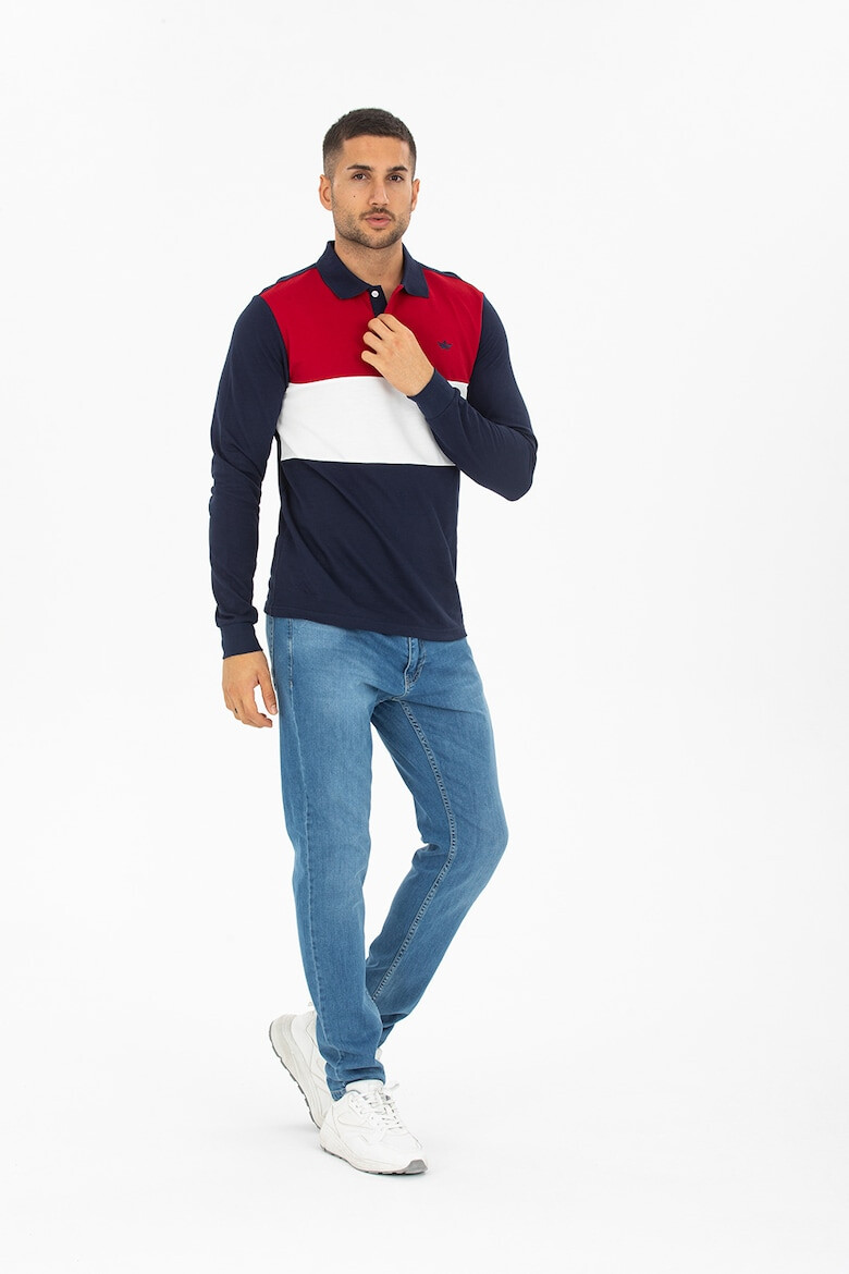 Red White and Blue Bluza polo din bumbac pique Coddy - Pled.ro