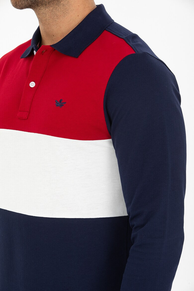 Red White and Blue Bluza polo din bumbac pique Coddy - Pled.ro