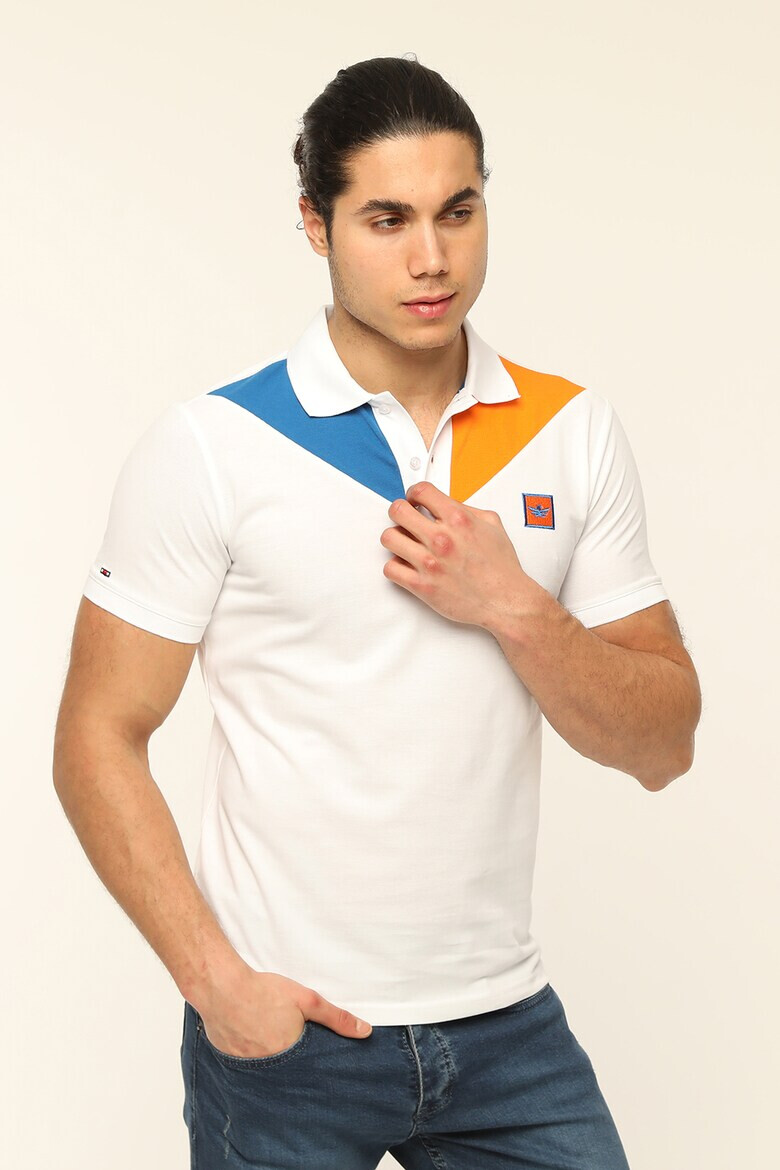 Red White and Blue Tricou polo colorblock de bumbac Mares - Pled.ro