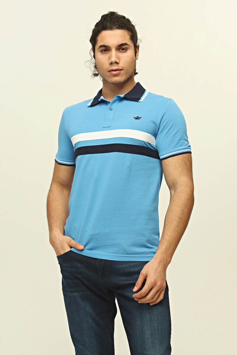 Red White and Blue Tricou polo cu dungi - Pled.ro