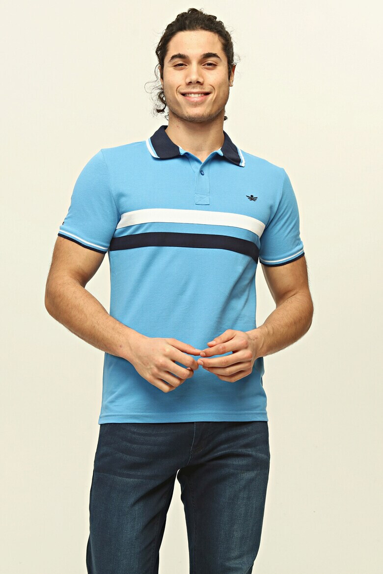 Red White and Blue Tricou polo cu dungi - Pled.ro