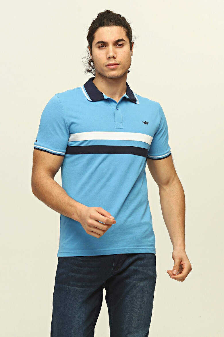 Red White and Blue Tricou polo cu dungi - Pled.ro