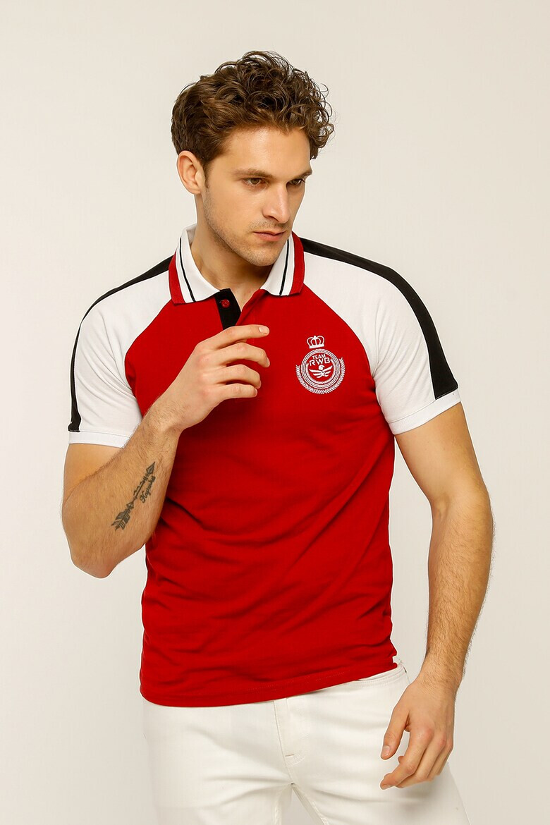 Red White and Blue Tricou polo cu garnituri contrastante Janez - Pled.ro