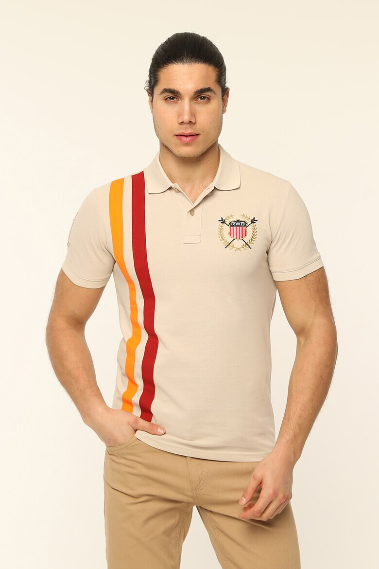 Red White and Blue Tricou polo de bumbac Josas - Pled.ro