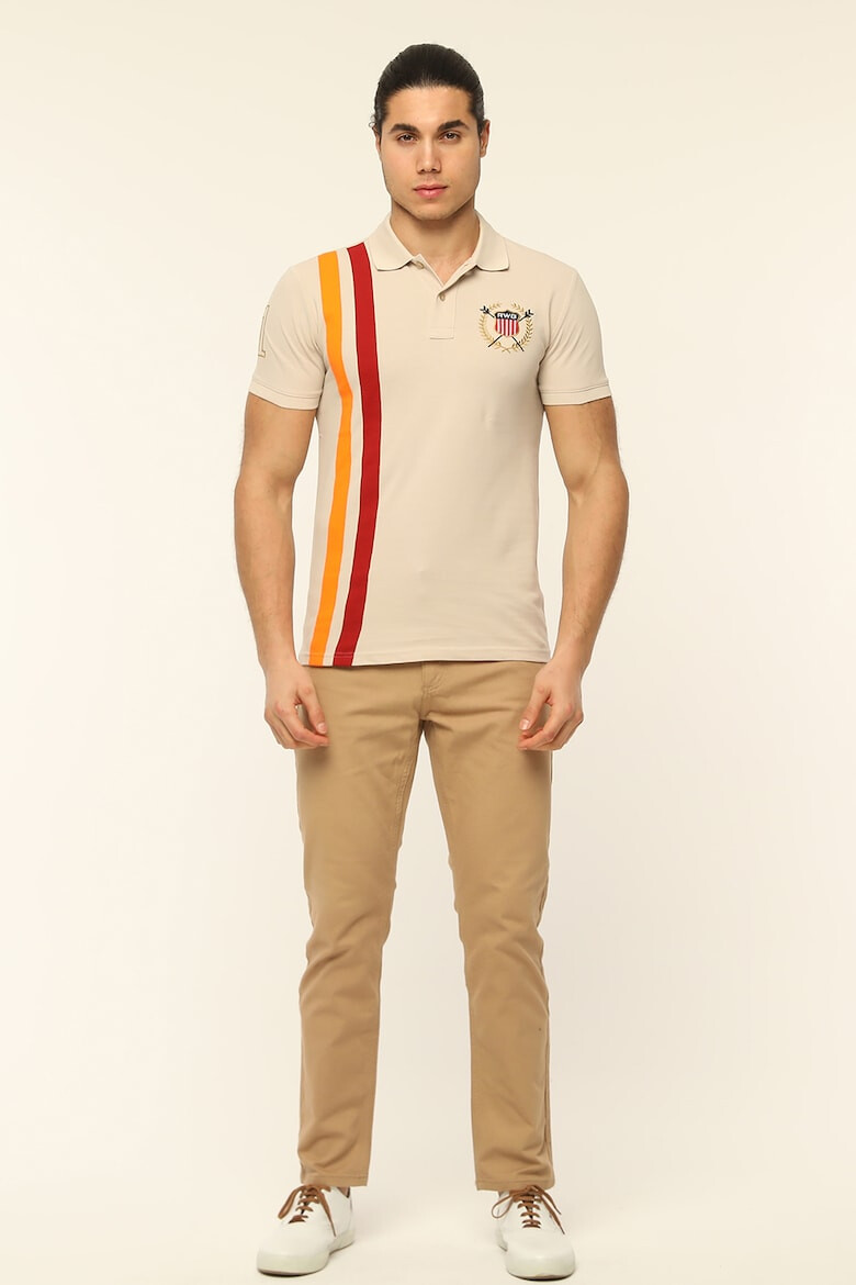 Red White and Blue Tricou polo de bumbac Josas - Pled.ro