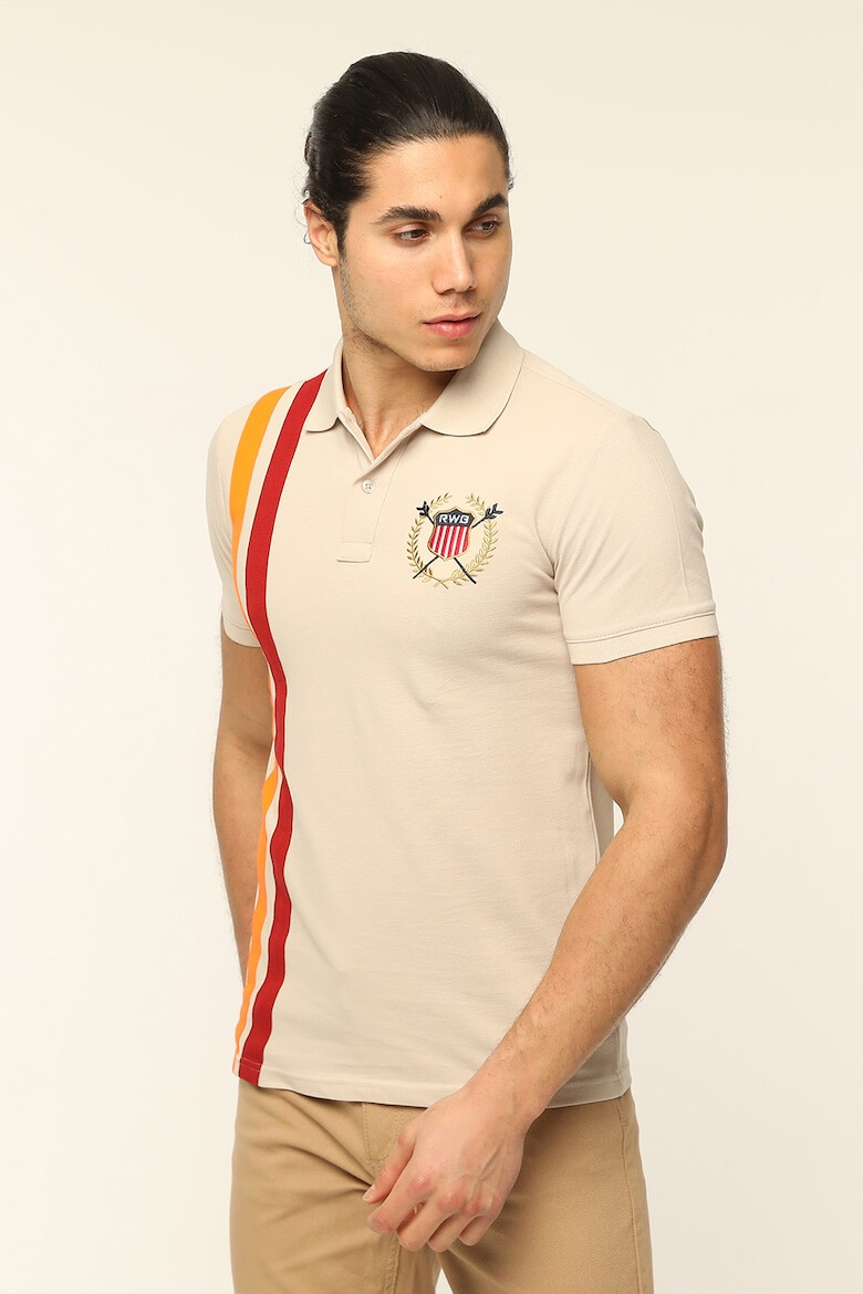 Red White and Blue Tricou polo de bumbac Josas - Pled.ro