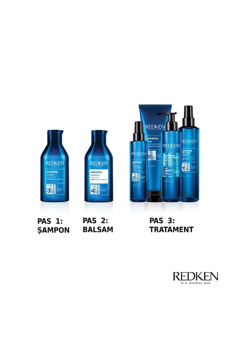 Redken Protectie termica Extreme Play Safe 230 C pentru parul deteteriorat fara clatire 250 ml - Pled.ro