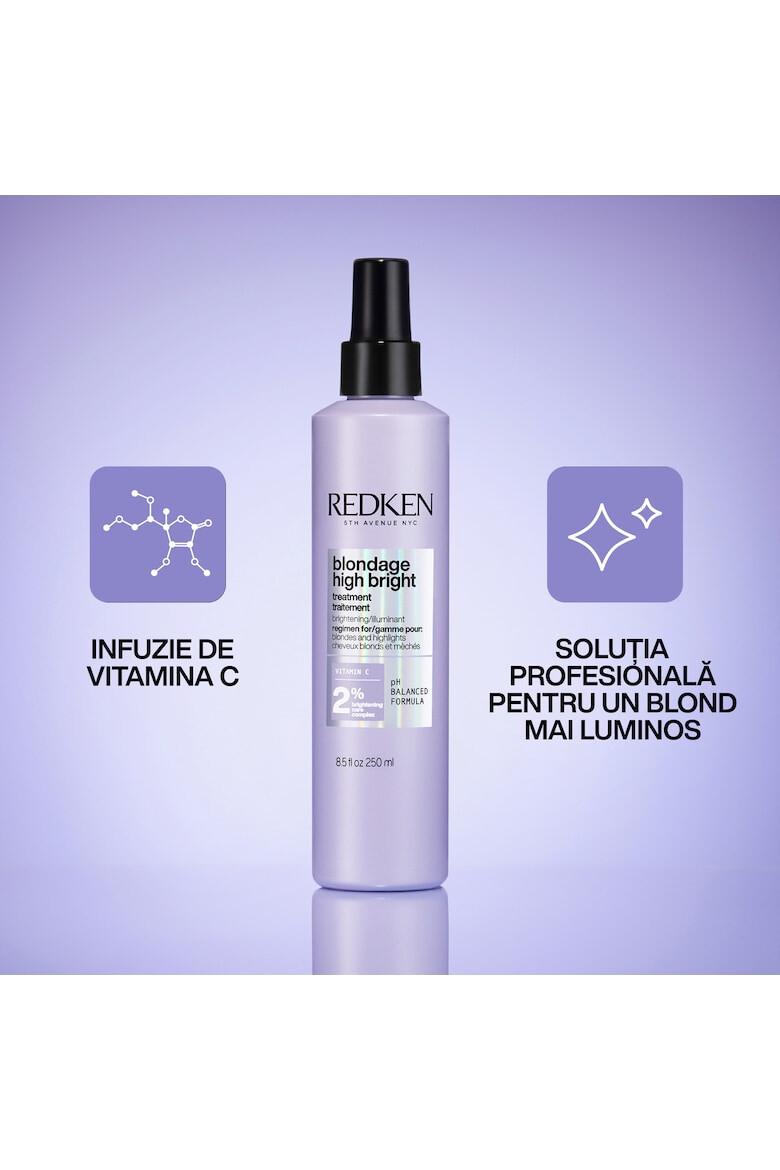 Redken Tratament concentrat intens pre-sampon Blondage High Bright pentru par blond 250 ml - Pled.ro