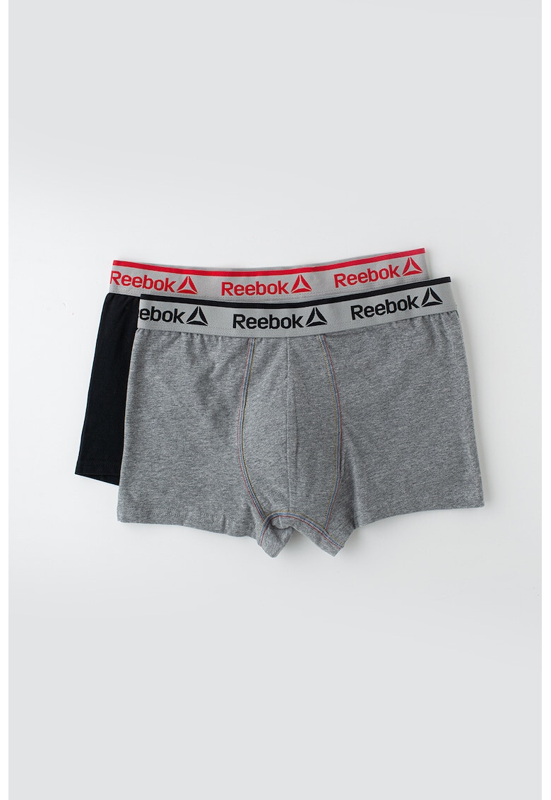 Reebok Boxeri cu banda cu imprimeu logo in talie - 2 perechi - Pled.ro