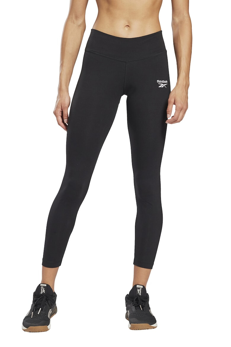 Reebok Colanti crop cu talie medie pentru fitness Identity - Pled.ro