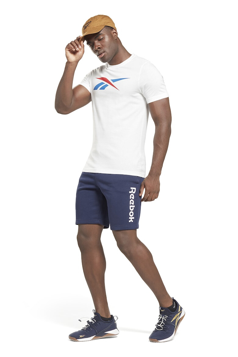 Reebok Pantaloni scurti cu buzunare laterale si logo pentru antrenament - Pled.ro