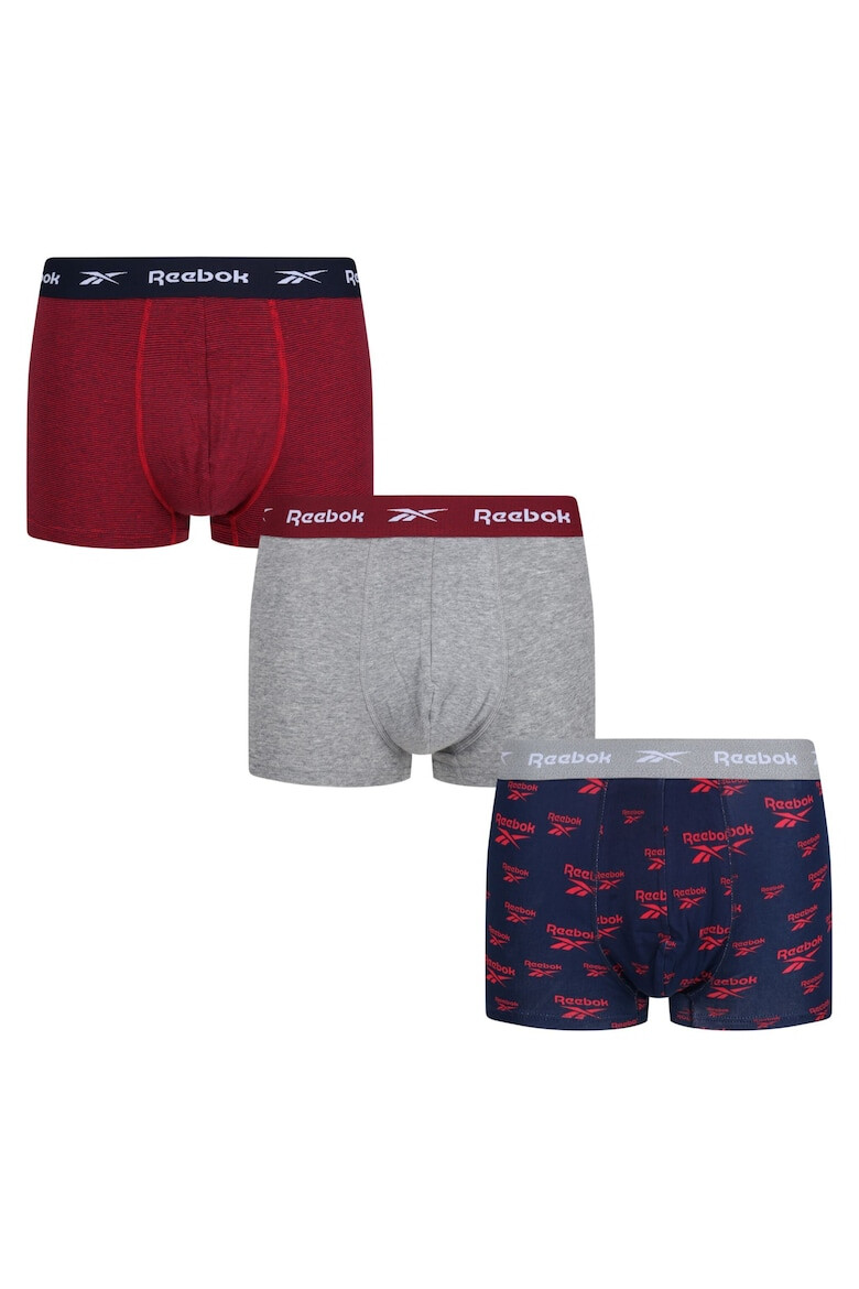 Reebok Set de boxeri uni si cu model - 3 perechi - Pled.ro