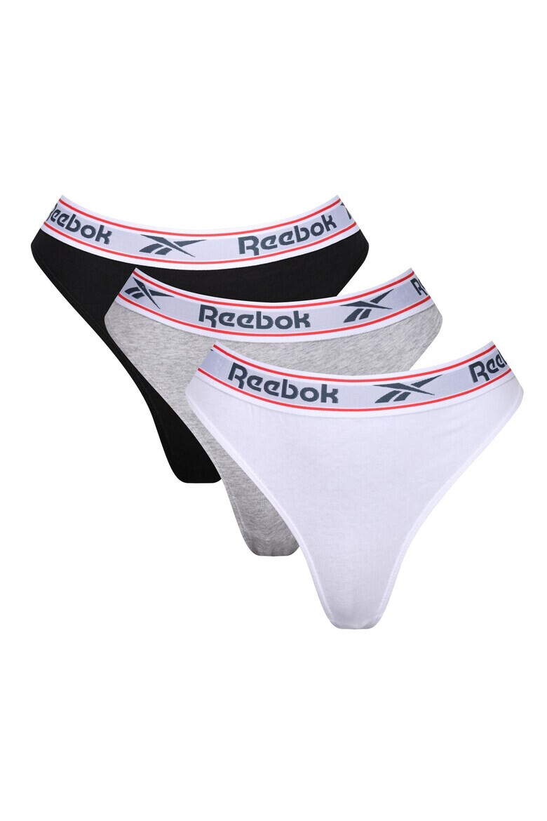 Reebok Set de chiloti tanga cu banda logo in talie - 3 perechi - Pled.ro