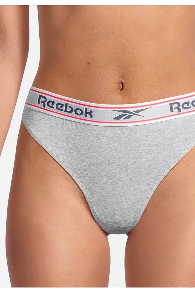 Reebok Set de chiloti tanga cu banda logo in talie - 3 perechi - Pled.ro