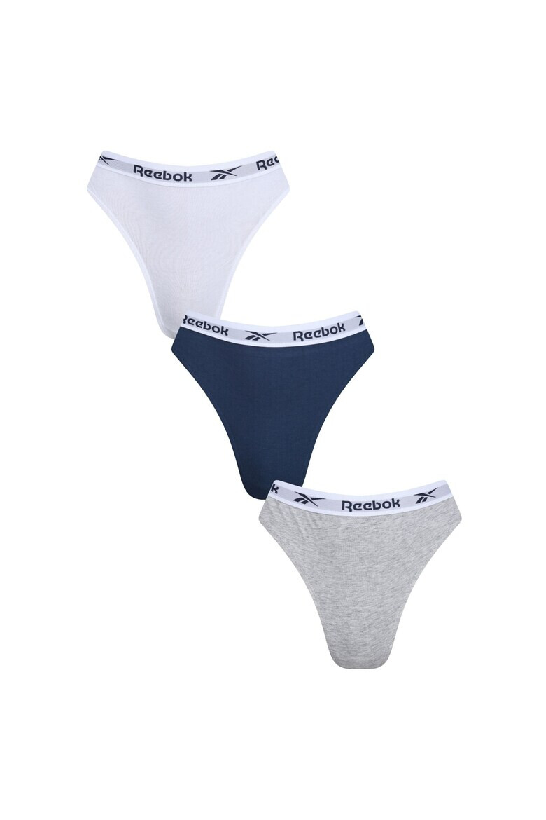 Reebok Set de chiloti tanga cu banda logo in talie - 3 perechi - Pled.ro