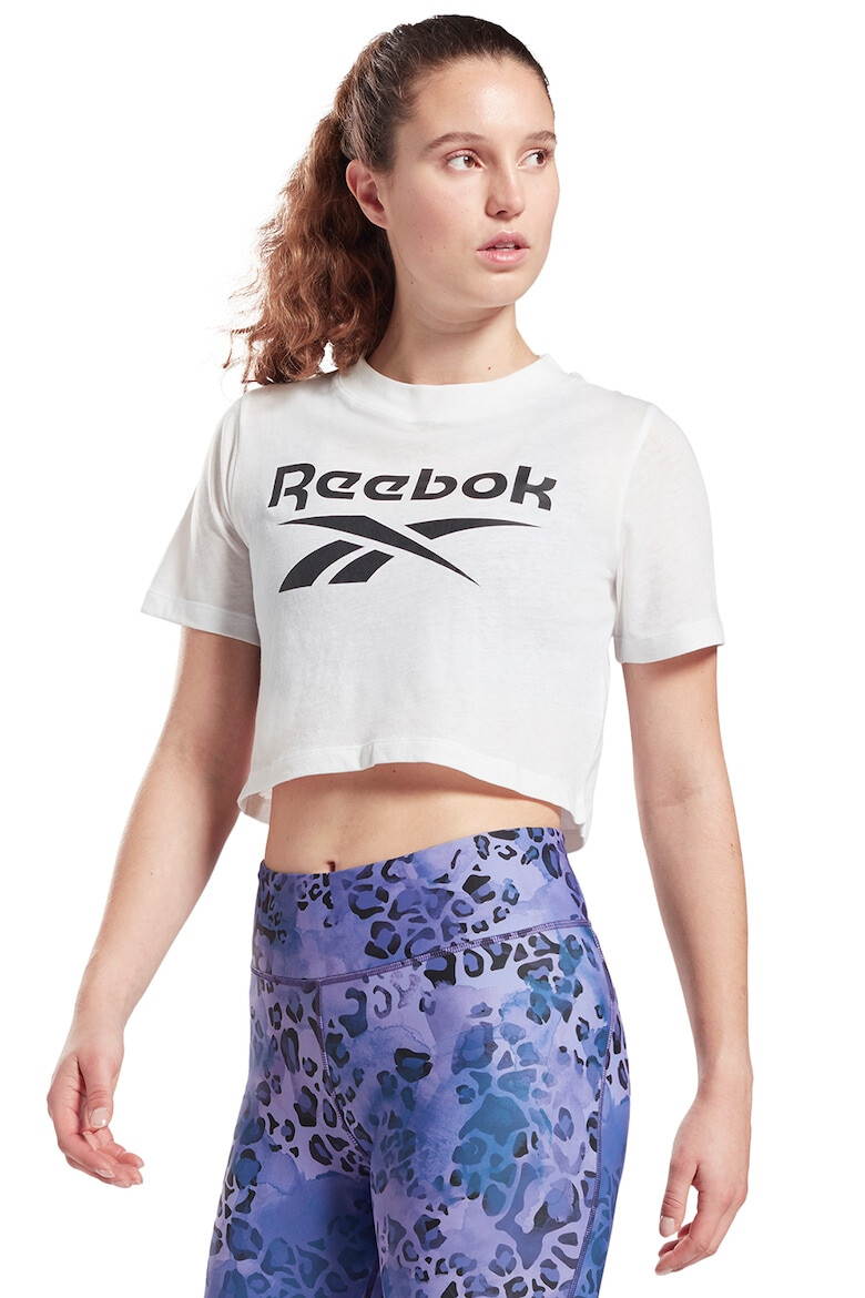 Reebok Tricou crop cu imprimeu logo Identity - Pled.ro