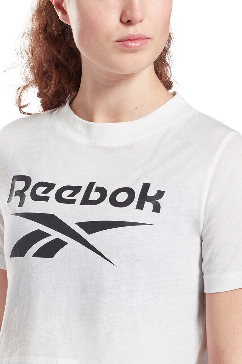 Reebok Tricou crop cu imprimeu logo Identity - Pled.ro