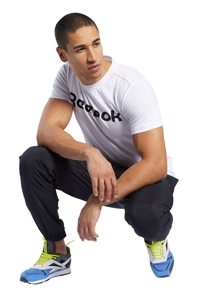 Reebok Tricou slim fit de bumbac pentru fitness Linear Read - Pled.ro