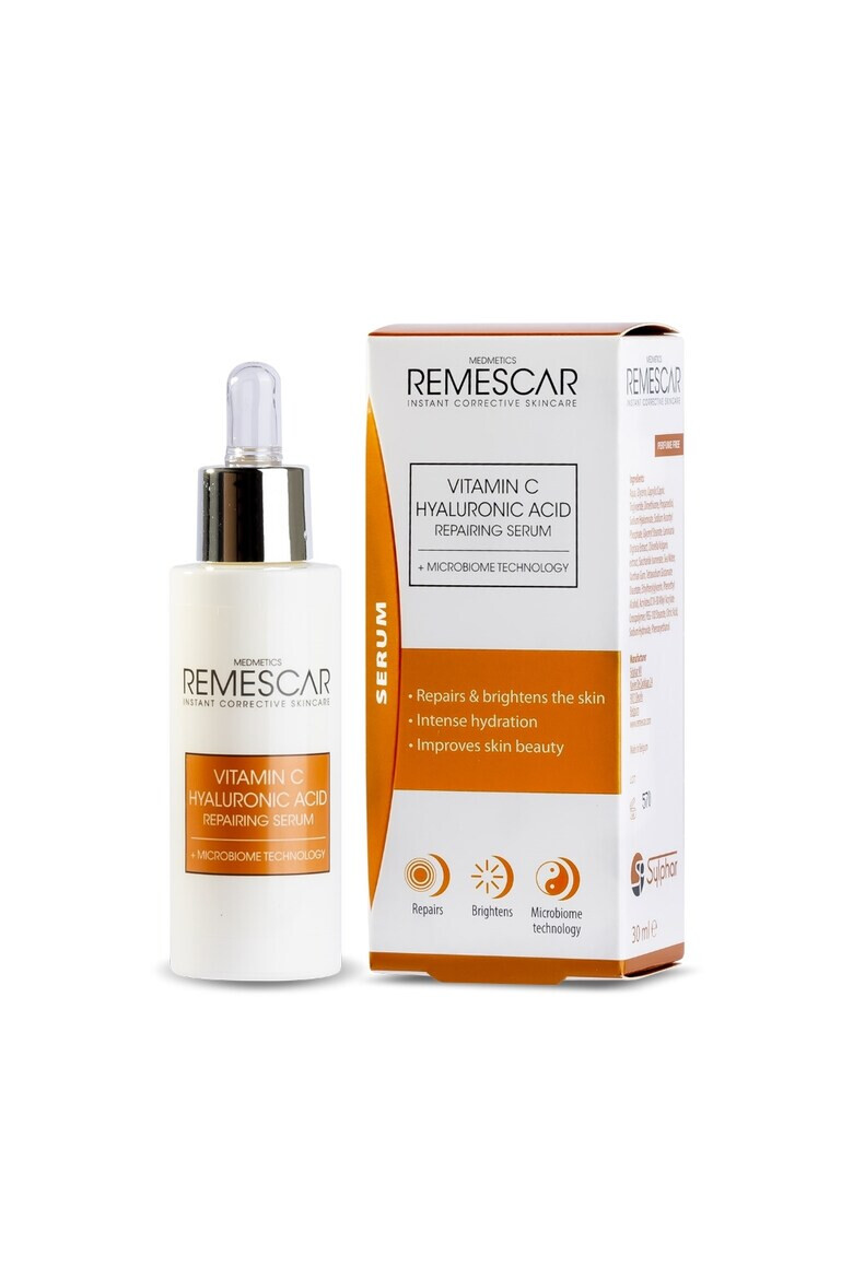 Remescar Serum reparator cu Vitamina C si Acid hialuronic 30 ml - Pled.ro