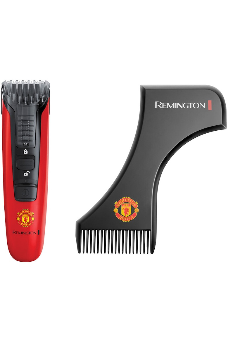 Remington Aparat de tuns pentru barba/mustata Manchester United Beard Boss Styler Lame CaptureTrim Lame lavabile Indicator LED Rosu/ Negru - Pled.ro