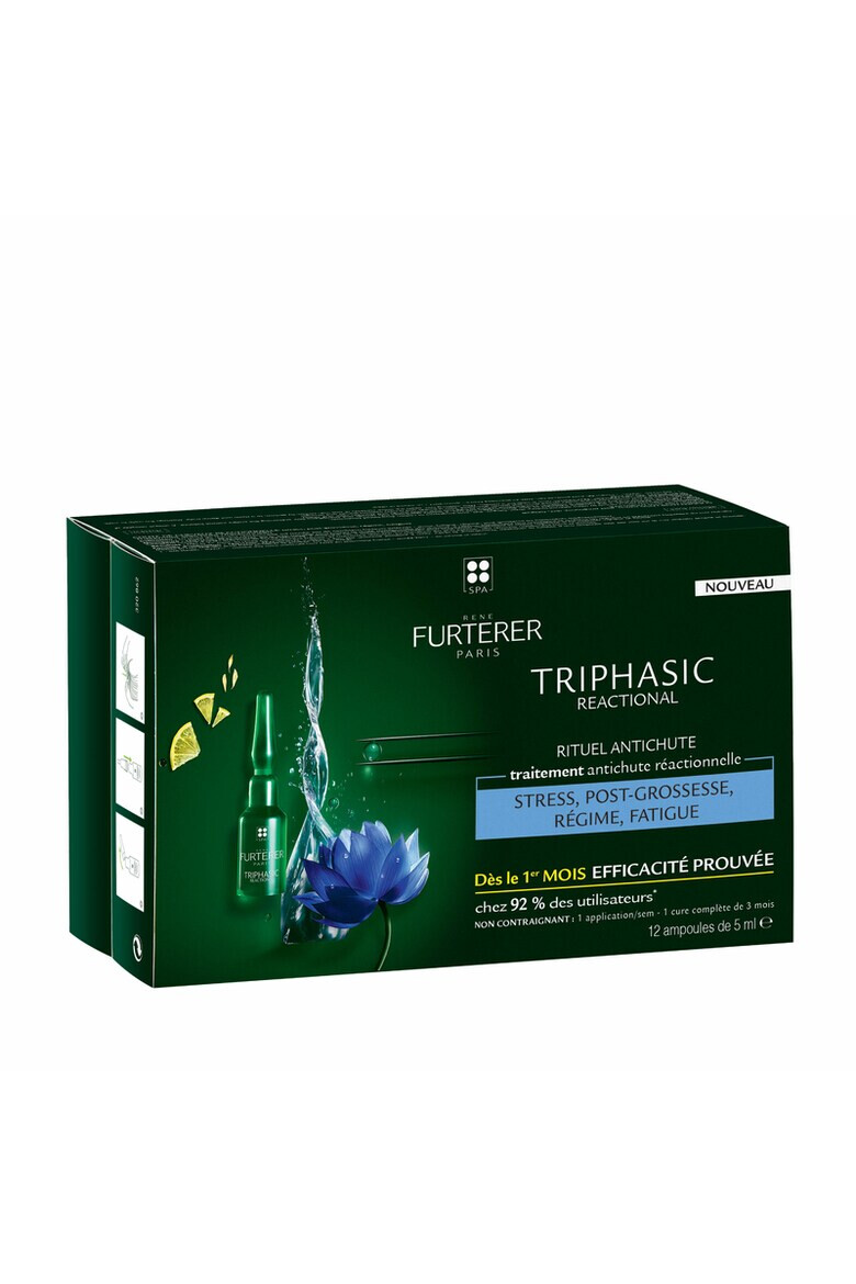 Rene Furterer Tratament fiole Triphasic impotriva caderii parului 12 fiole x 5 ml - Pled.ro