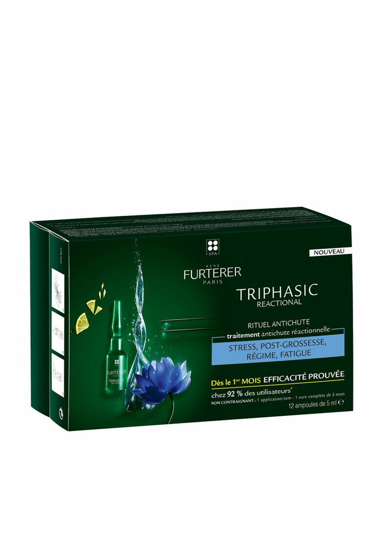 Rene Furterer Tratament fiole Triphasic Progressive impotriva caderii parului 8 fiole x 5.5 ml - Pled.ro