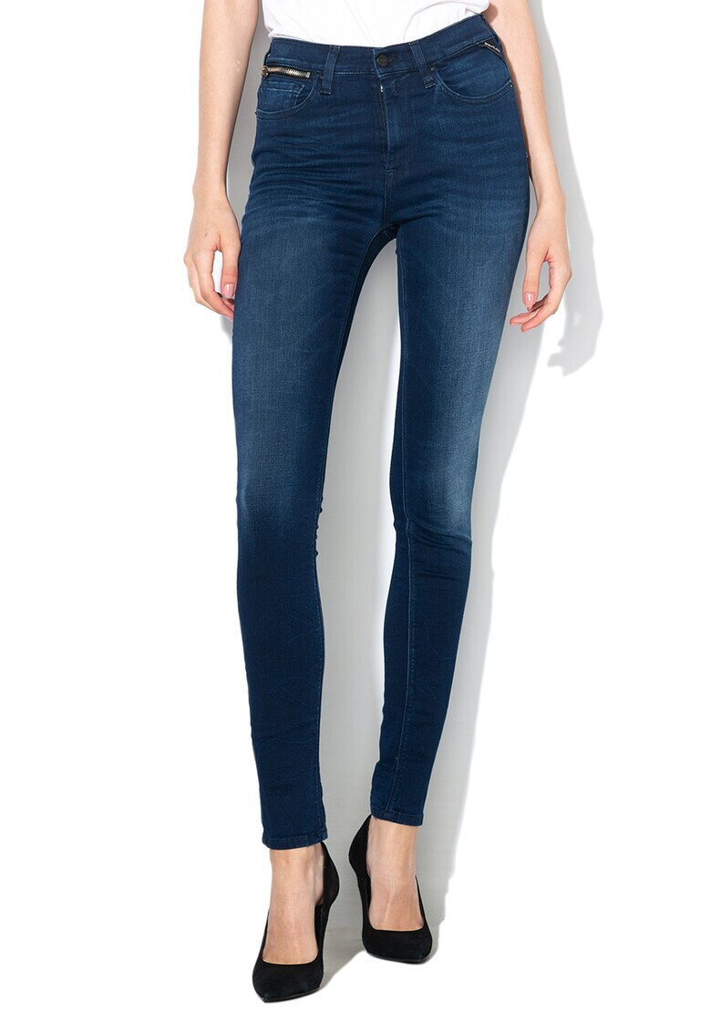 Replay Blugi skinny din material elastic cu fermoar decorativ Zackie - Pled.ro