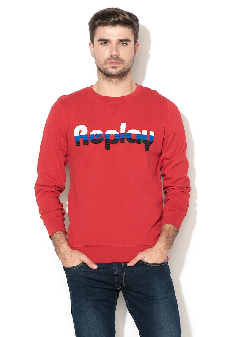 Replay Bluza sport cu broderie logo - Pled.ro