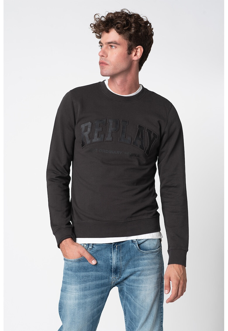 Replay Bluza sport cu logo in relief - Pled.ro