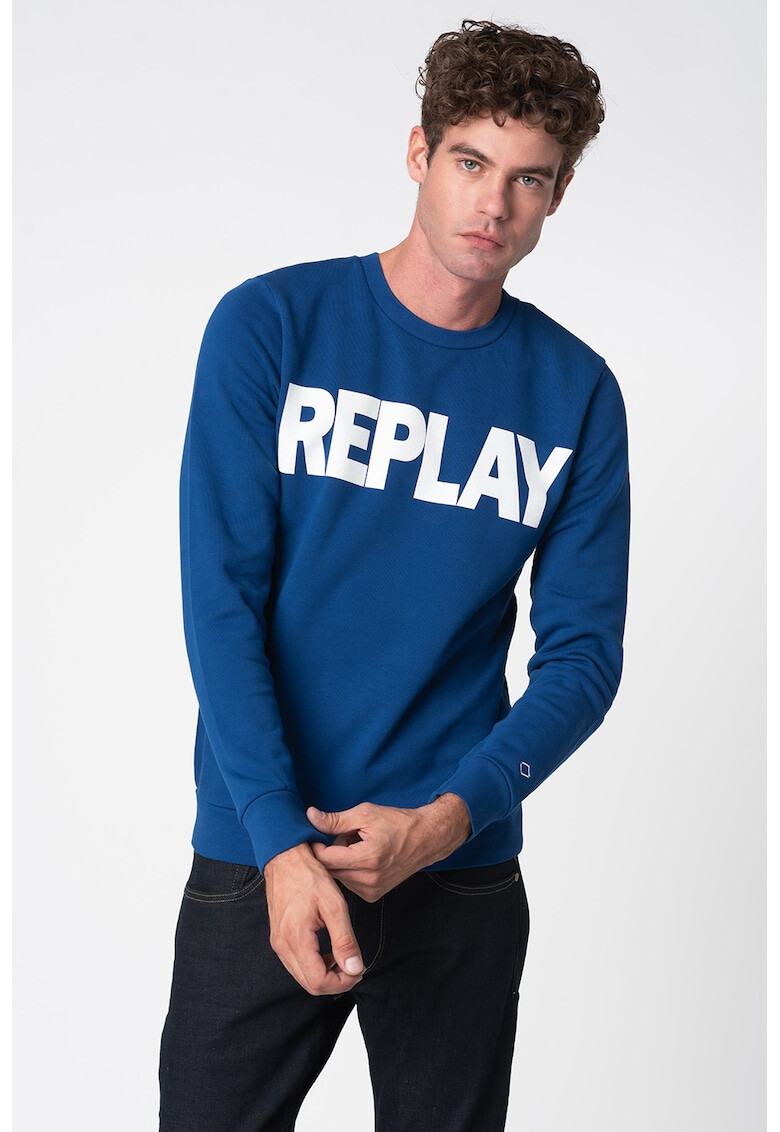 Replay Bluza sport cu logo supradimensionat - Pled.ro