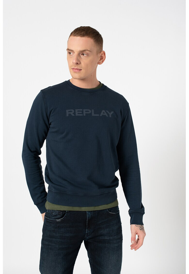 Replay Bluza sport din bumbac organic cu imprimeu logo - Pled.ro