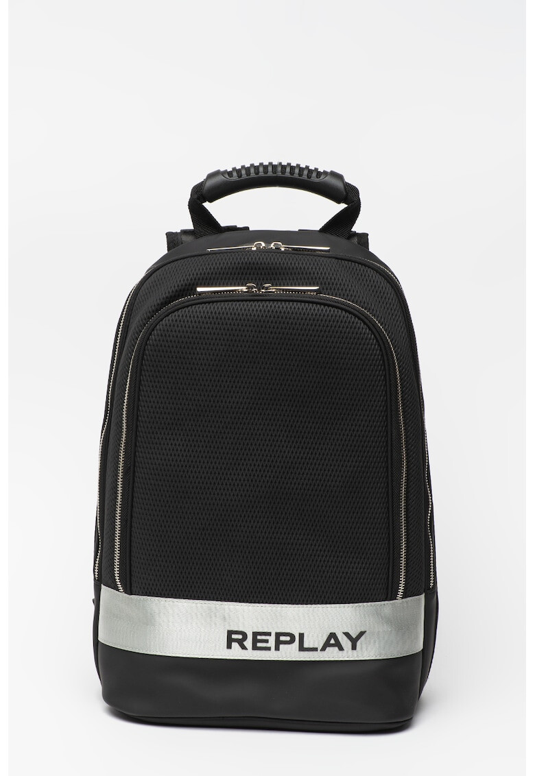 Replay Rucsac de piele ecologica cu model logo - Pled.ro