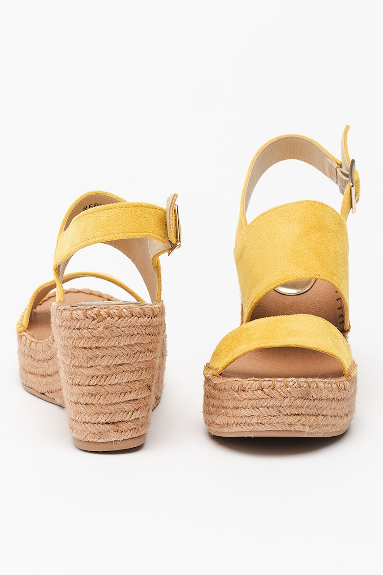 Replay Sandale -espadrile wedge de piele intoarsa ecologica Susan - Pled.ro