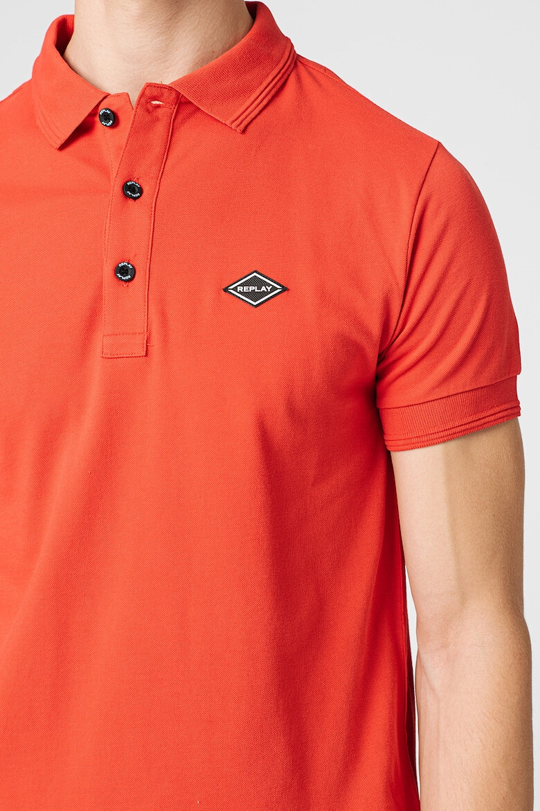 Replay Tricou polo din pique cu aplicatie discreta cu logo - Pled.ro