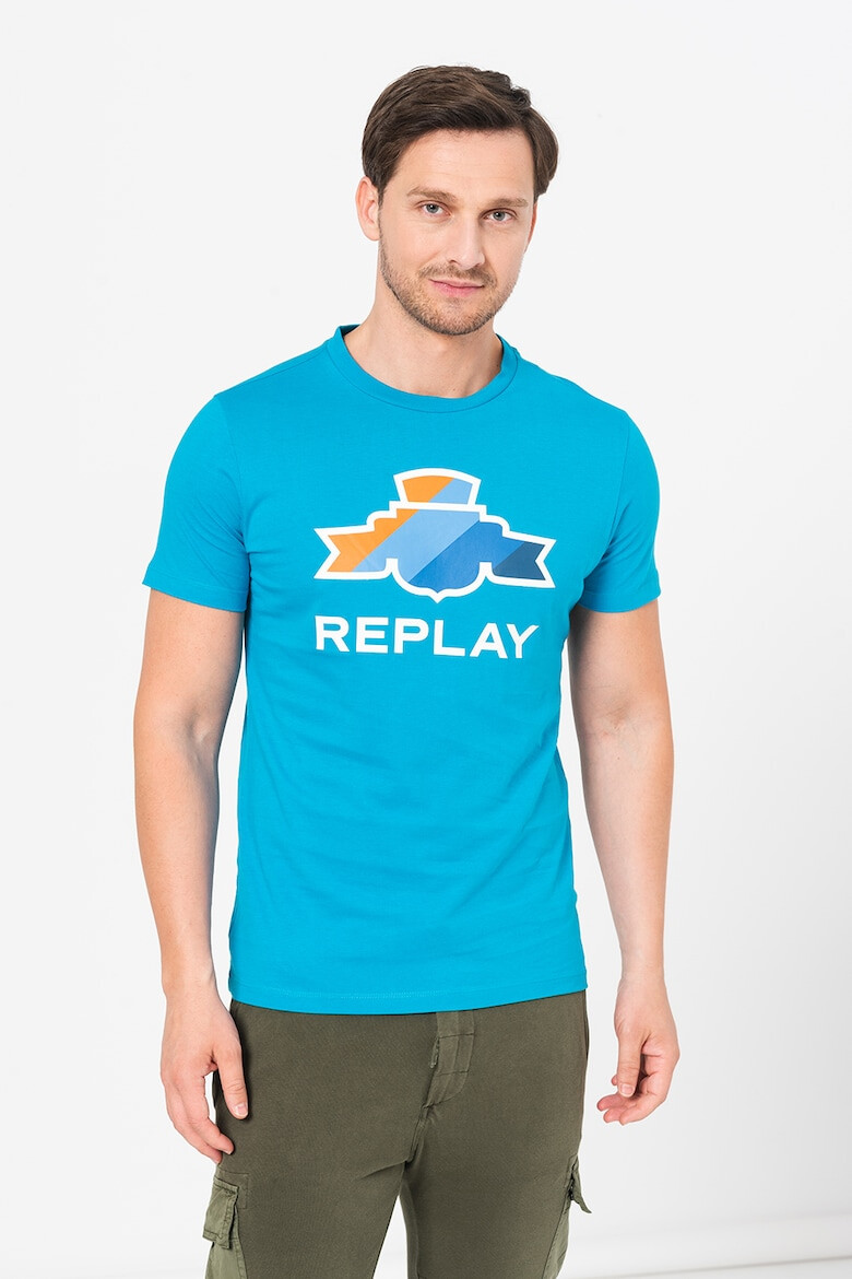 Replay Tricou regular fit de bumbac cu imprimeu grafic si logo - Pled.ro