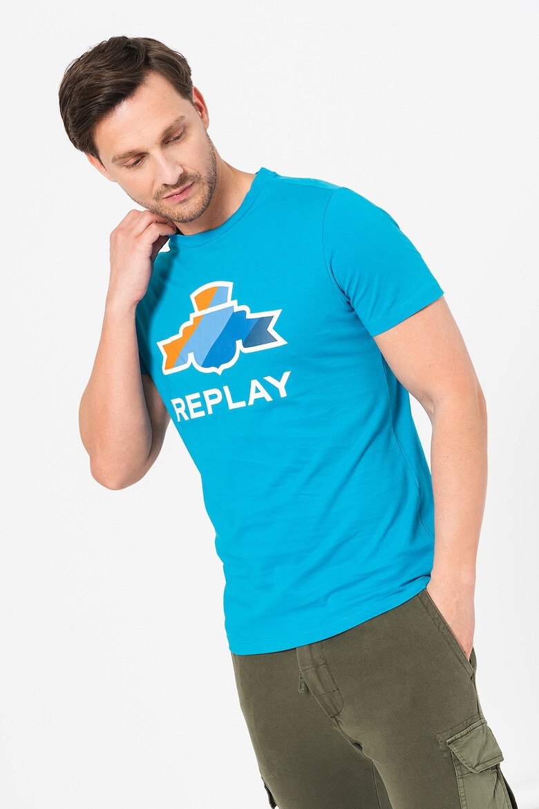 Replay Tricou regular fit de bumbac cu imprimeu grafic si logo - Pled.ro