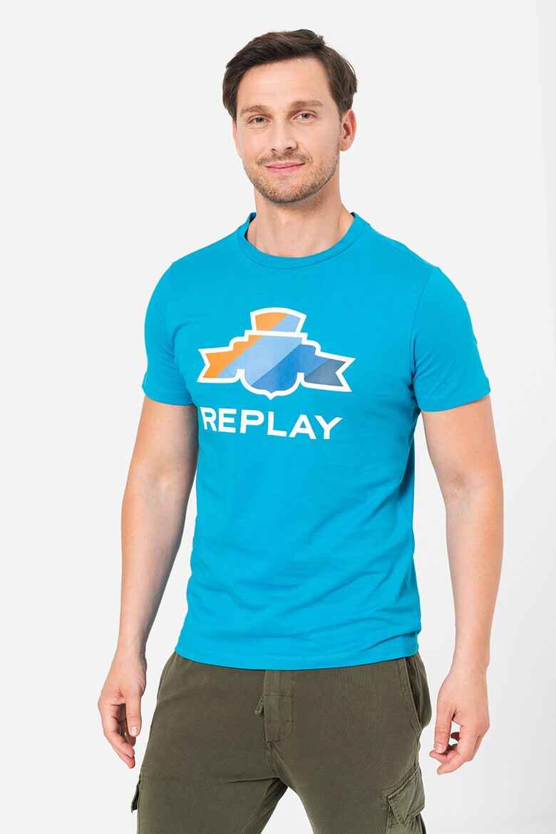 Replay Tricou regular fit de bumbac cu imprimeu grafic si logo - Pled.ro