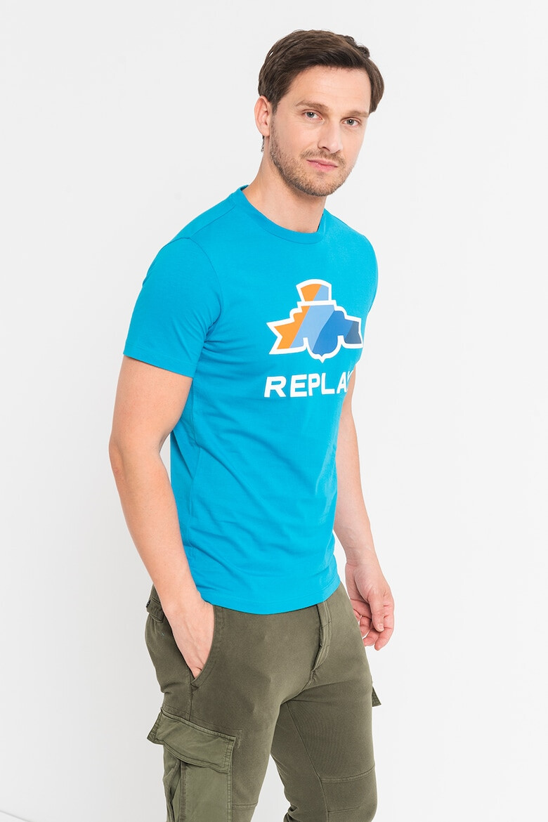 Replay Tricou regular fit de bumbac cu imprimeu grafic si logo - Pled.ro