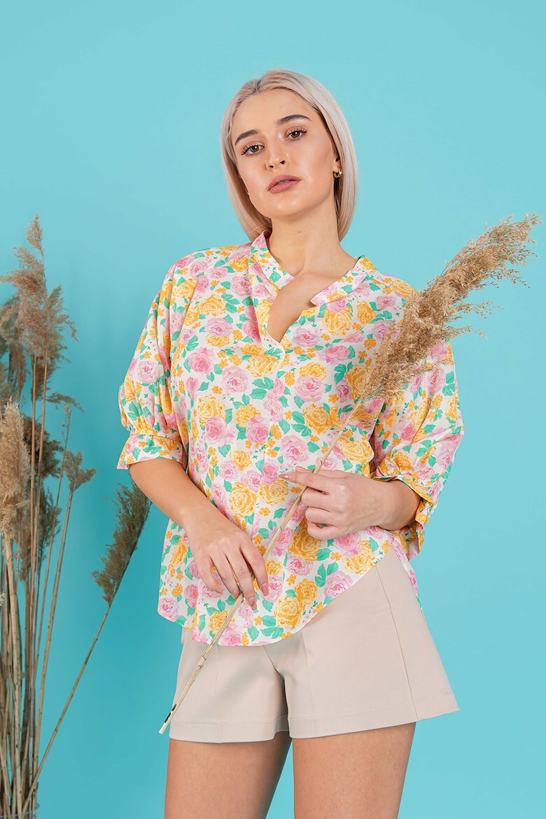 RESENSE Bluza asimetrica cu model floral Thea - Pled.ro