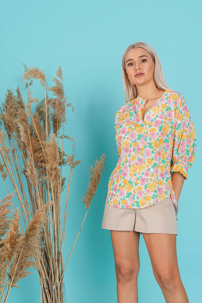 RESENSE Bluza asimetrica cu model floral Thea - Pled.ro