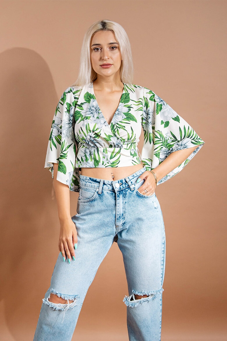 RESENSE Bluza crop cu imprimeu floral Frida - Pled.ro