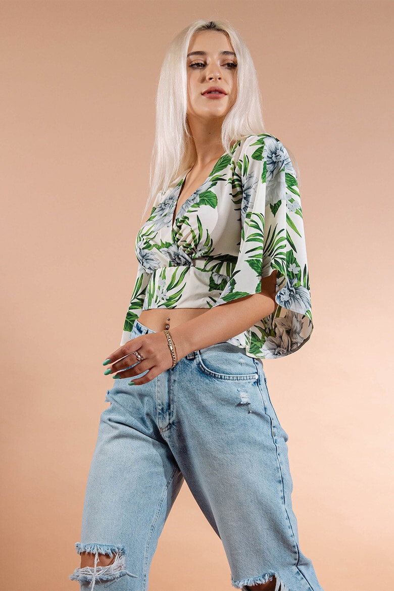 RESENSE Bluza crop cu imprimeu floral Frida - Pled.ro