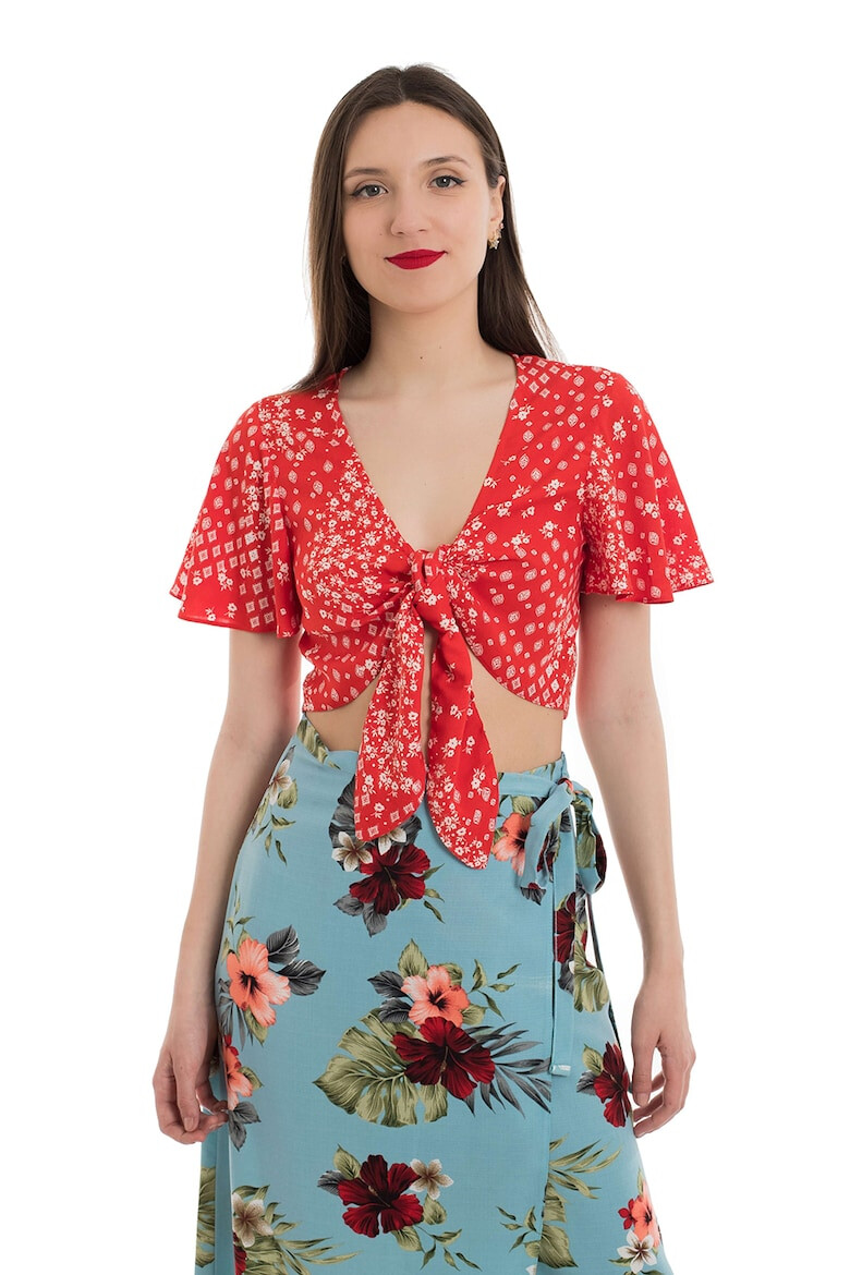 RESENSE Bluza crop cu model cu nod Lexi - Pled.ro