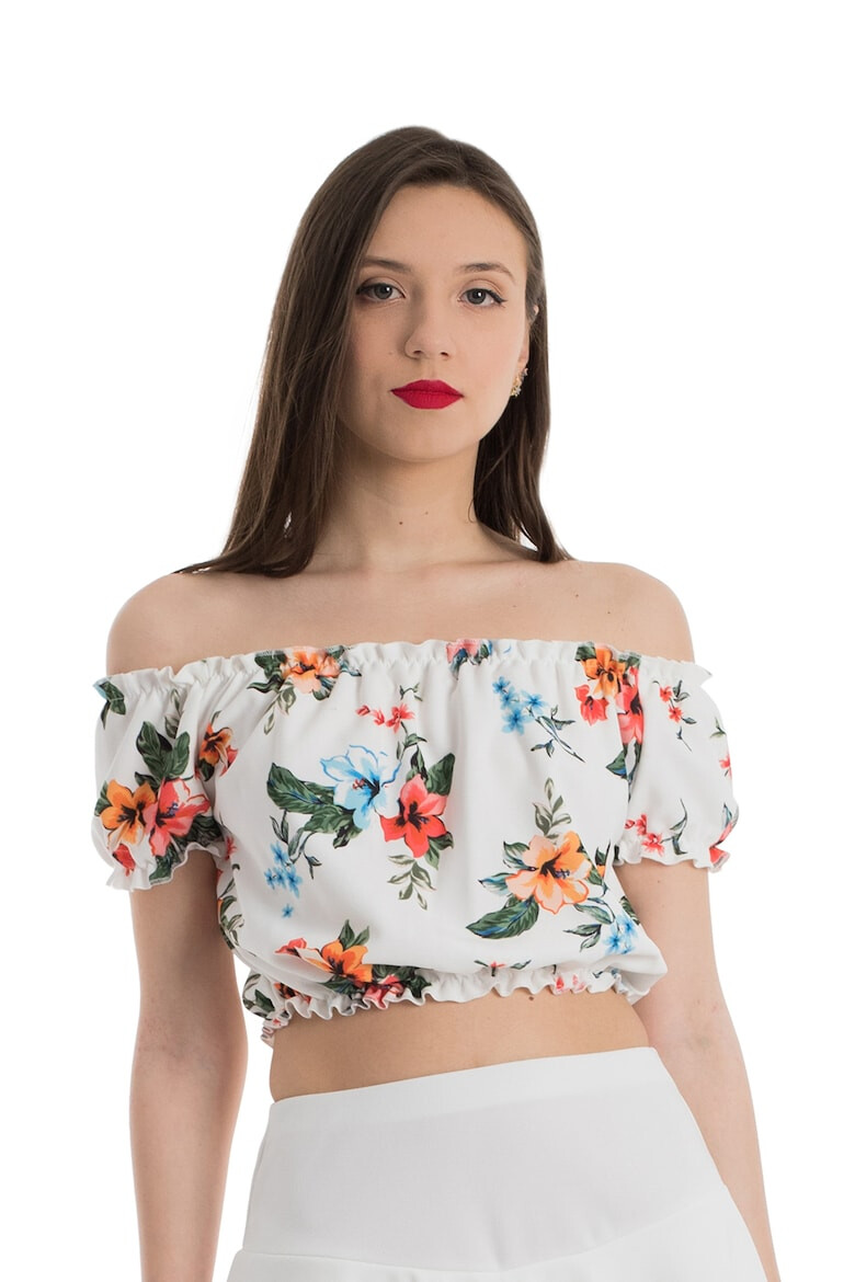 RESENSE Bluza crop cu model floral Otilia - Pled.ro