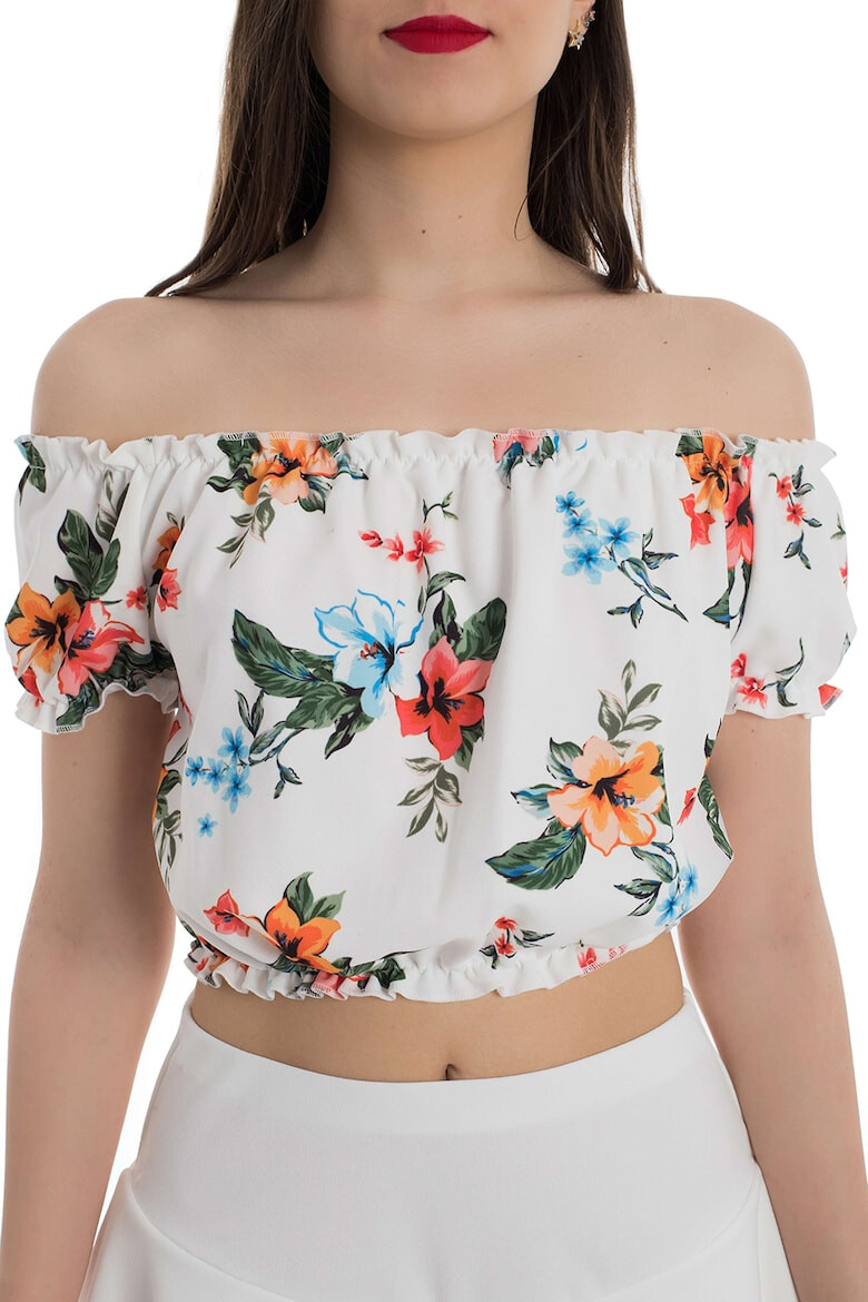 RESENSE Bluza crop cu model floral Otilia - Pled.ro